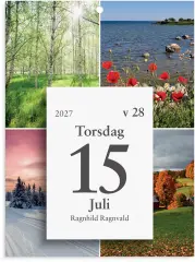  V&auml;ggpl&aring;n med dagblock 2027 &Aring;rstiderna