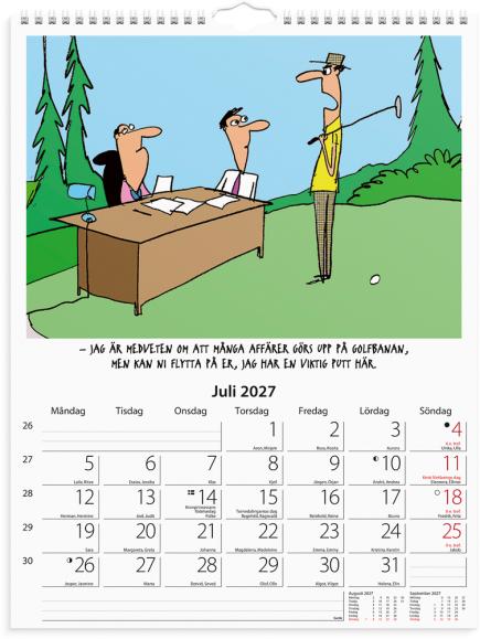  Väggkalender 2027 Kontorshumor