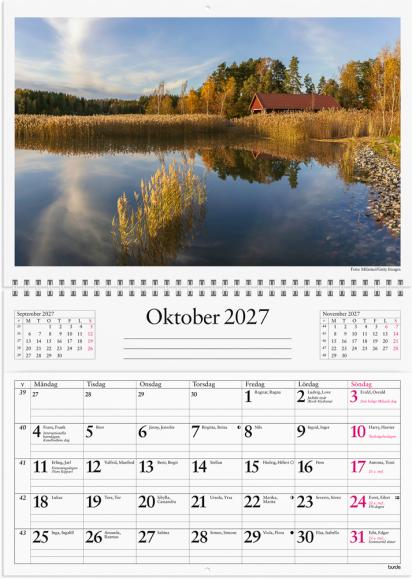  Väggkalender 2027 Väggficka
