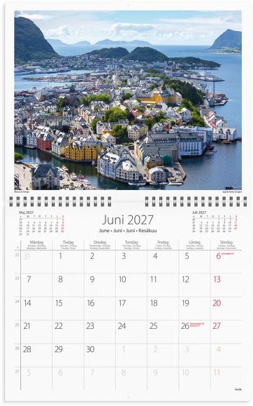  Väggkalender 2027 Scandinavia