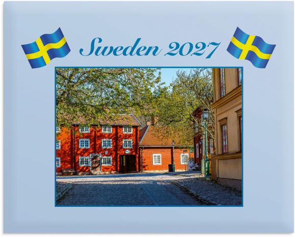  Väggkalender Sweden 2027 med kuvert