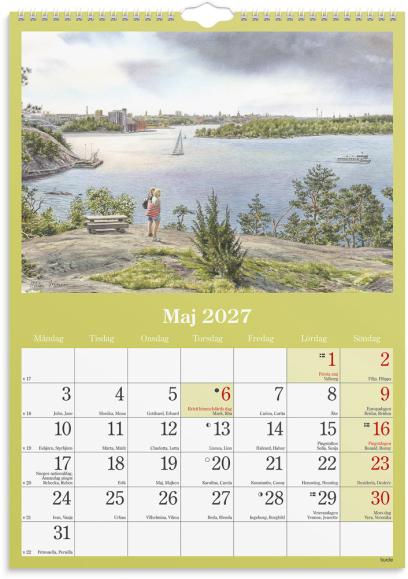  Väggkalender 2027 Klassiska Sverige
