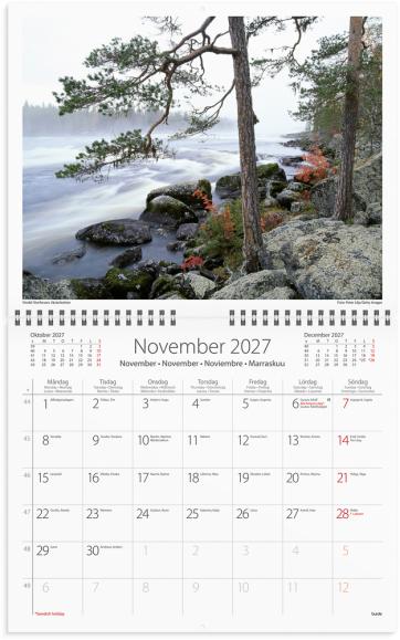  Väggkalender 2027 Vår vackra skog