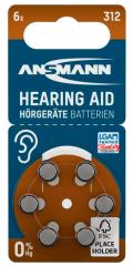  Batteri h&ouml;rapparat 312 Ansmann frp/6st