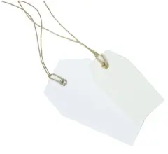 Hängetikett med snöre 50x80mm vit