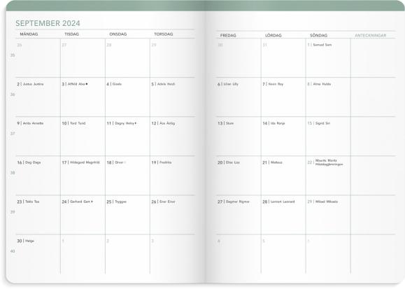  Kalender 2024 Månadskalendern A5