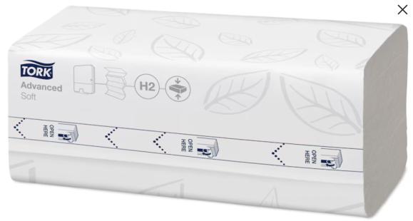  Tork Xpress® Komprimerad Mjuk Kedjevikt Handduk Advanced H2 2-lager vit