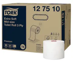  Tork Mid-size Toalettpapper Premium T6, vit