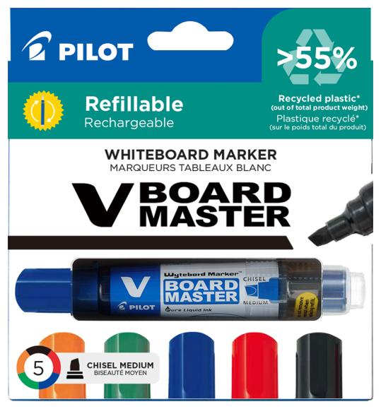  Whiteboardpenna Pilot Master snedsuren 5-färgsset