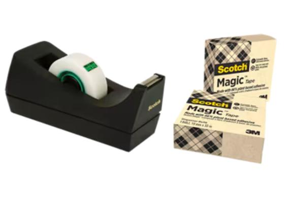  Bordstejphållare Scotch C38 inkl. 3 rlr dok.tejp svart