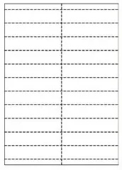  Hyllkantsetikett 105x25,4mm (22 etiketter per A4 ark)