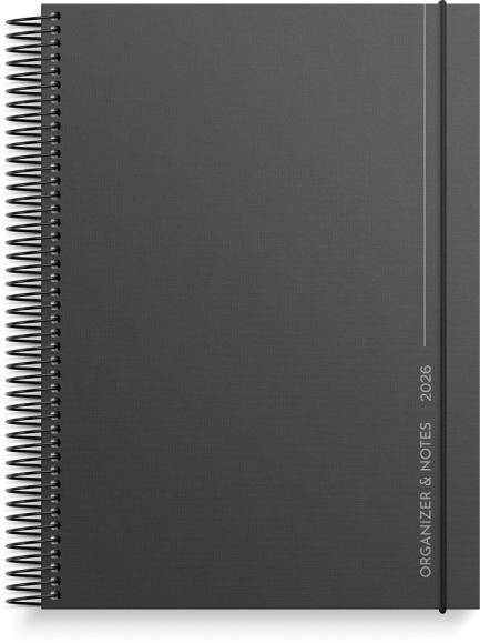  Kalender 2026 Organizer & Notes svart