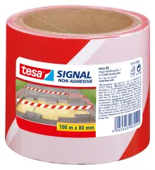 Avspärrningsband 100met x80mm röd/vit