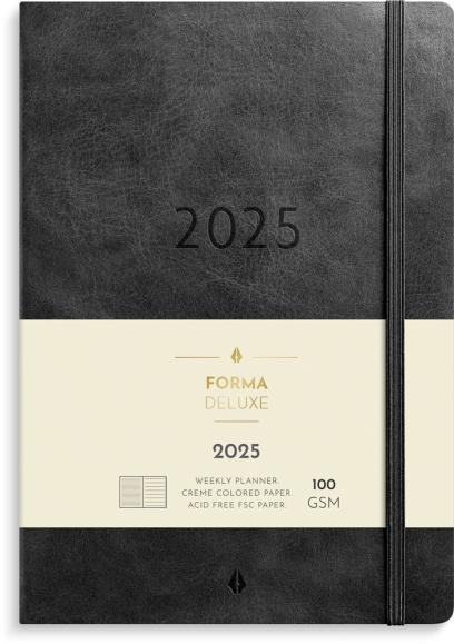  Kalender 2025 Stor Veckokalender Forma Deluxe svart