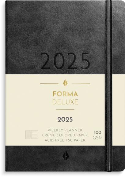  Kalender 2025 Liten Veckokalender Forma Deluxe svart