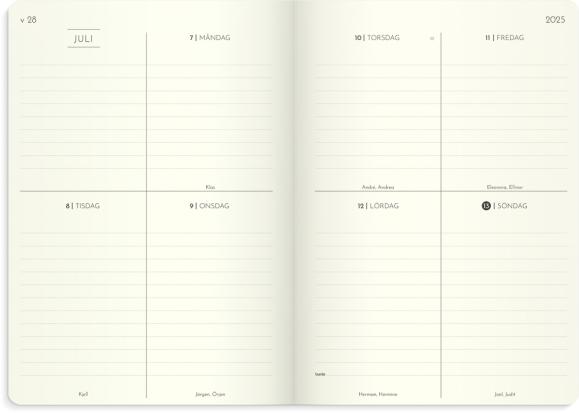  Kalender 2025 Weekly Deluxe