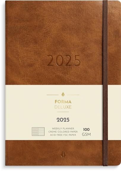  Kalender 2025 Stor Veckokalender Forma Deluxe brun
