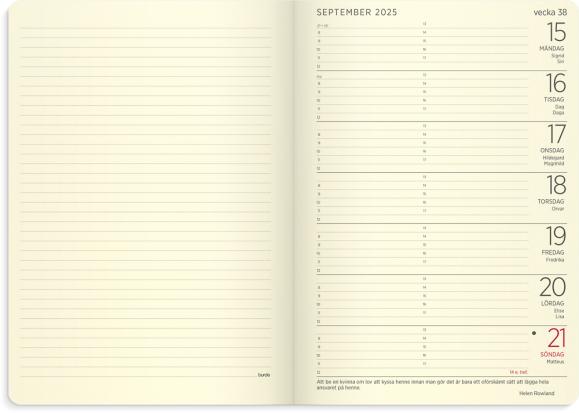  Kalender 2025 Stor Veckokalender Forma Deluxe brun