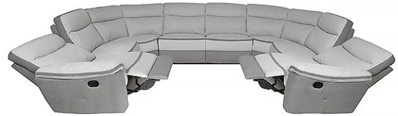  Soffa Viva Fix 305x396x305cm U-form ljusgrå
