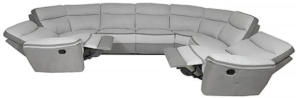  Soffa Viva Fix 227x396x305cm U-form ljusgrå