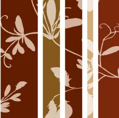  Servett 40x40cm 1-lagers LinStyle brun blomma 50-pack