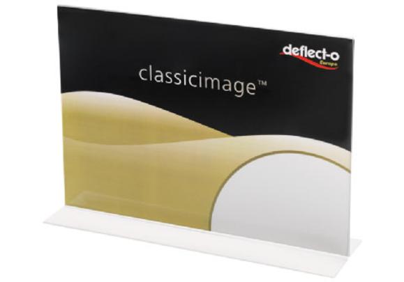  Skylthållare i akrylplast med T-fot