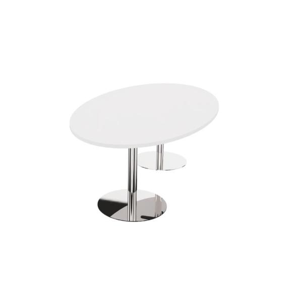  Konferensbord Viva oval 2400x1200mm med pelarstativ
