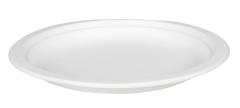  Tallrik flat bagasse 18cm vit 50-pack