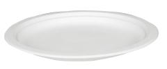  Tallrik flat bagasse 23cm vit 50-pack