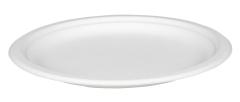  Tallrik flat bagasse 26cm vit 50-pack