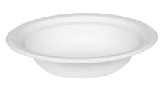  Tallrik djup bagasse 18cm vit 50-pack