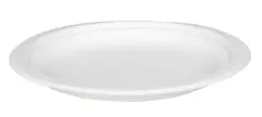  Tallrik flat bagasse 18cm vit 50-pack