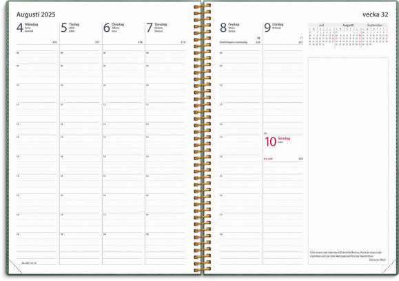 Kalender 2025 Business Twist grön