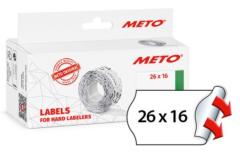  Prisetikett Meto 26x16mm permanent vit