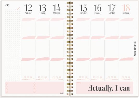  Kalender 2024 Life Planner Pink A5