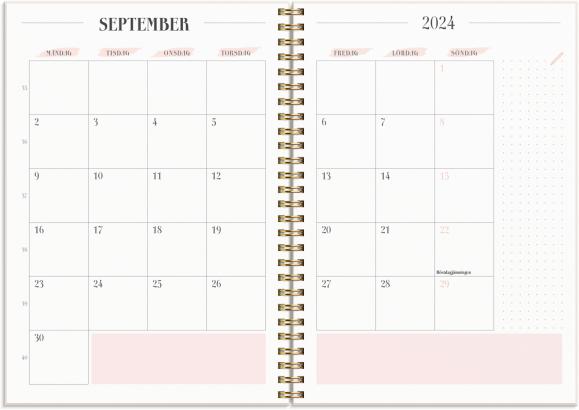  Kalender 2024 Life Planner Pink A5