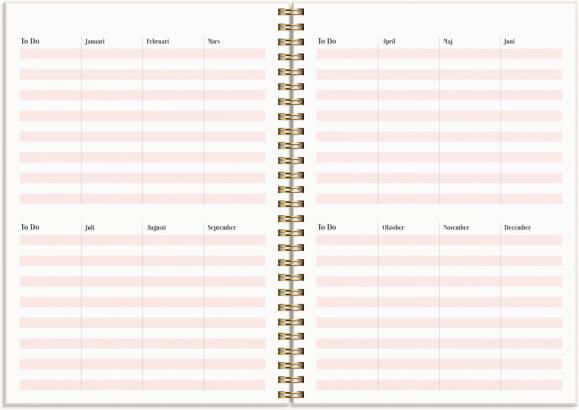  Kalender 2024 Life Planner Pink A5