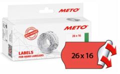  Prisetikett Meto 26x16mm permanent r&ouml;d