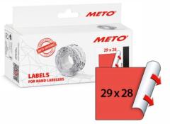  Prisetikett Meto 29x28mm permanent r&ouml;d