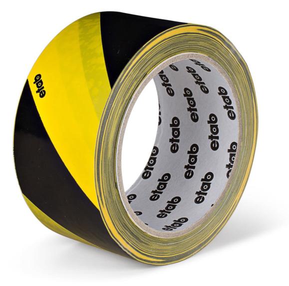  Varningstejp Etab 92 svart/gul 50mm x 33m
