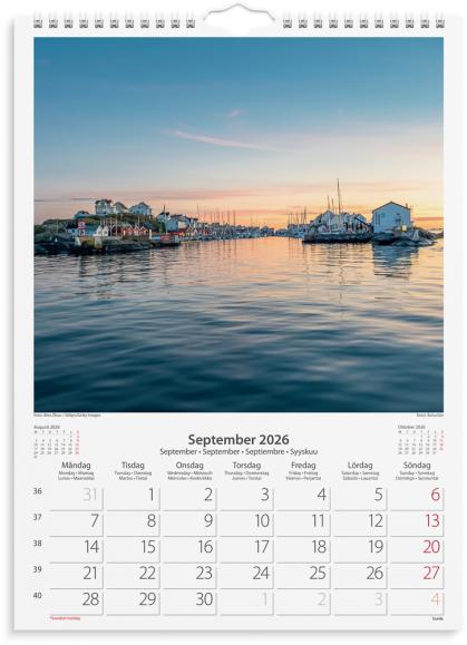  Väggkalender 2026 Beautiful Sweden