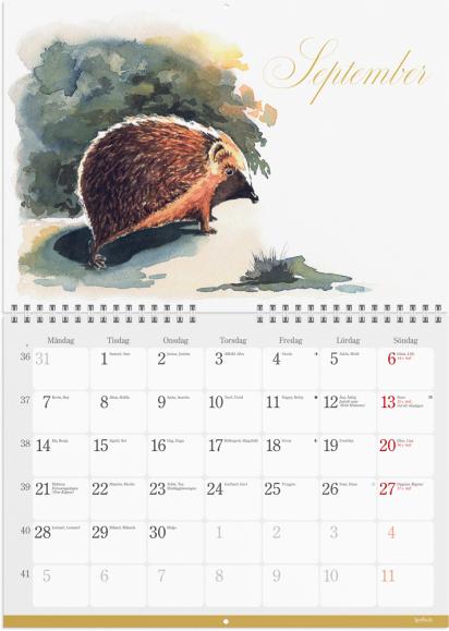  Väggkalender 2026 Naturalmanacka