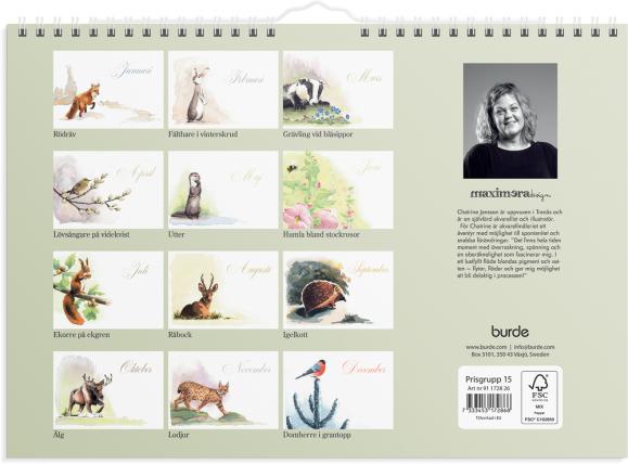  Väggkalender 2026 Naturalmanacka