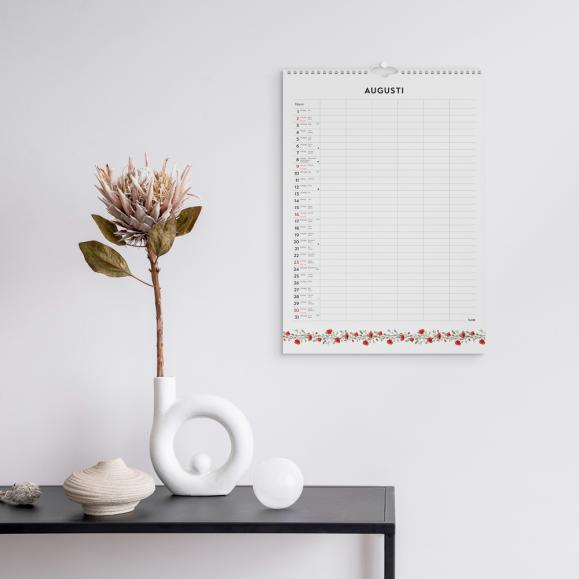  Familjekalender 2027 Illustrerad blomster