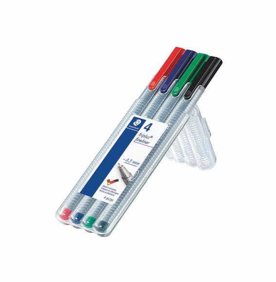  Fineliner Staedtler Triplus 4-färgsset