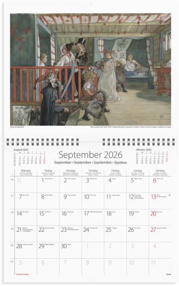  Väggkalender 2026 Carl Larsson