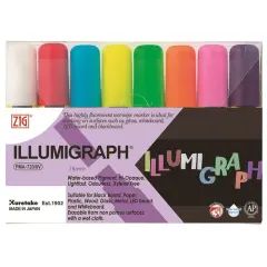 Färgpenna Zig Illumigraph 15mm 8-färgsset