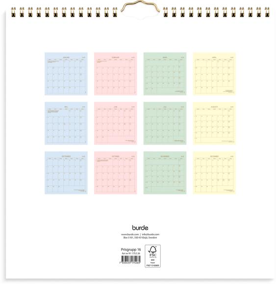  Väggkalender 2026 Color