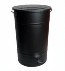  Avfallstunna med lock och pedal i plåt 70 liter