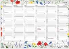  Väggkalender 2025 Väggblad Blomster